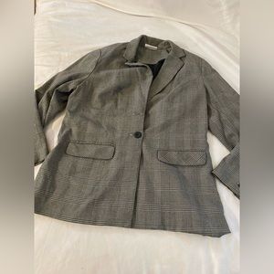 Grey Plaid Blazer